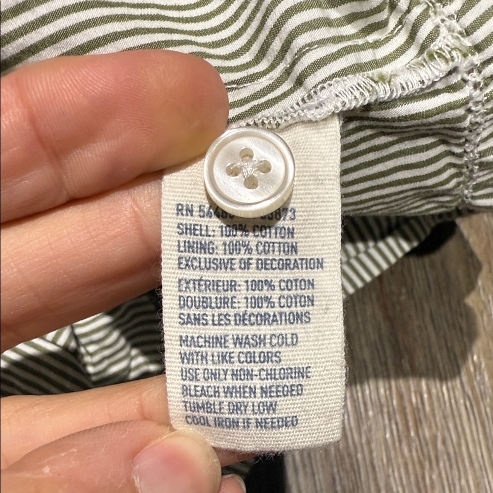American Eagle Outfitters Green and White Striped Midi Dress - Picture 4 of 4